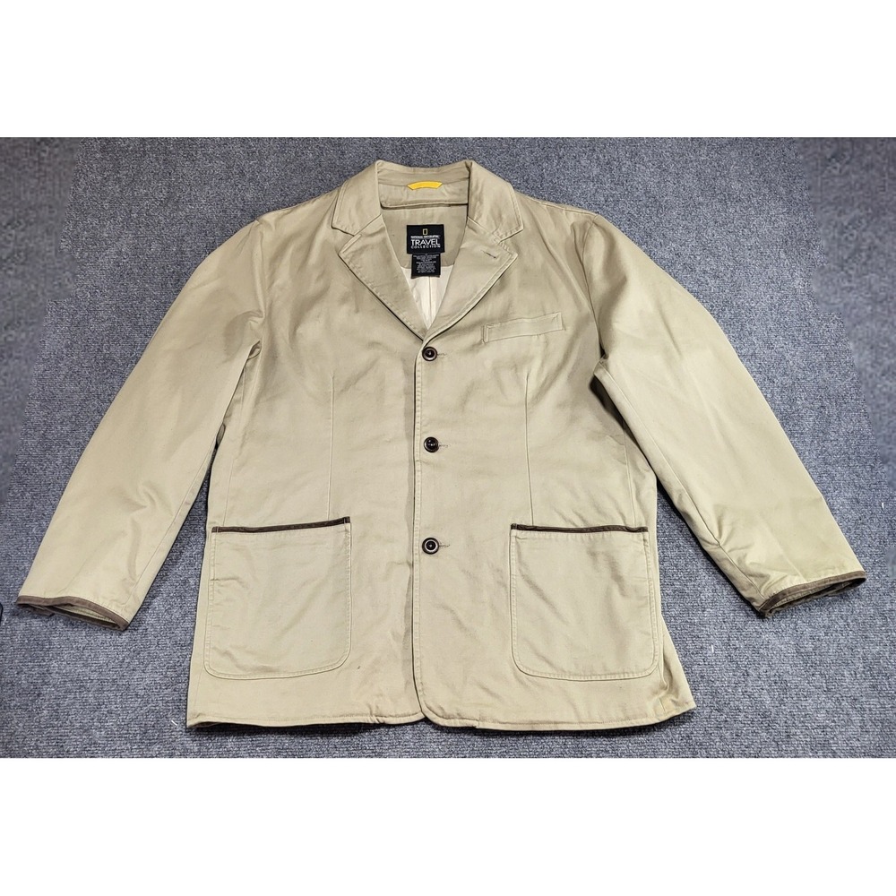 Vtg National Geographic Travel Collection Travel Sport Coat Jacket Men's Size XL
